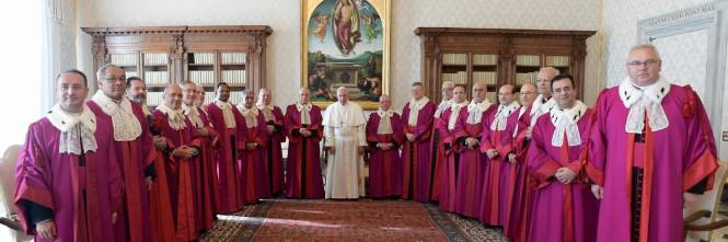 Risultati immagini per immagini dei magistrati innanzi al Papa
