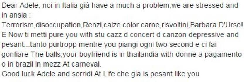 La "tristezza di Adele" presa di mira dai social 7