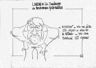 La vignetta del giorno: Landini e la sindrome da reverenza governativa 1