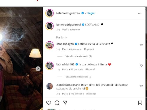 La fuga in Scozia e quel sospetto: Belen Rodriguez è tornata single?