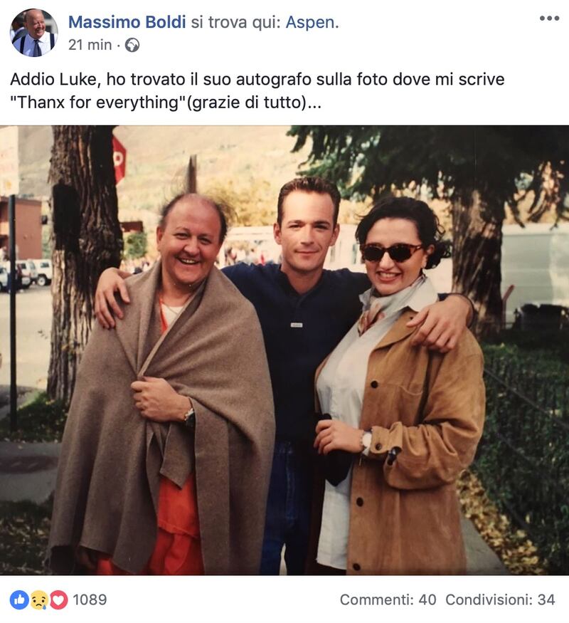 Luke Perry, il cordoglio social: foto 3