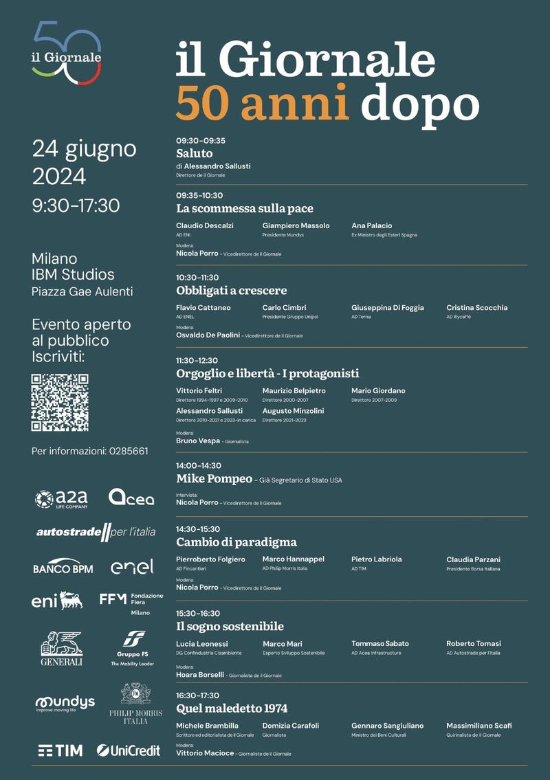 Evento 50 anni il Giornale