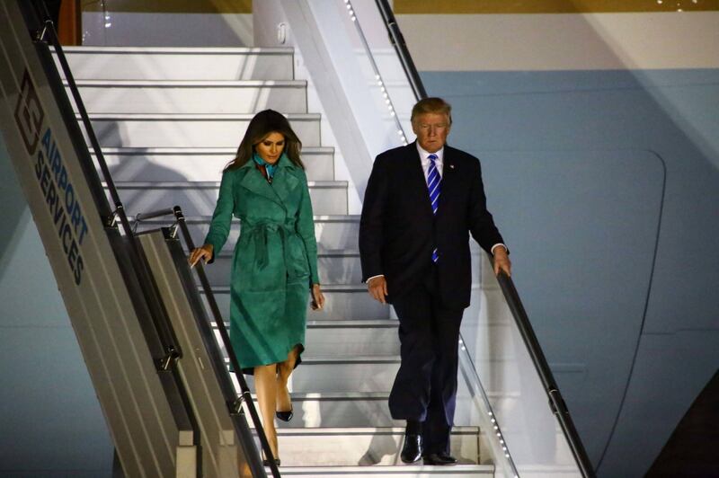L'arrivo di Trump e Melania in Polonia 10