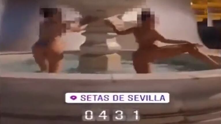 Violano il coprifuoco e si buttano (nude) nella fontana