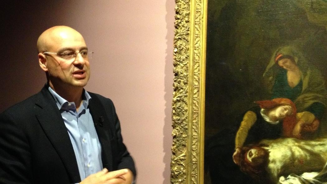 Sul palco presenta la sua nuova mostra-spettacolo, da Van Gogh a Tutankamon