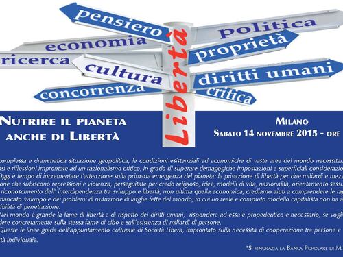 Nutrire il pianeta anche di libertà