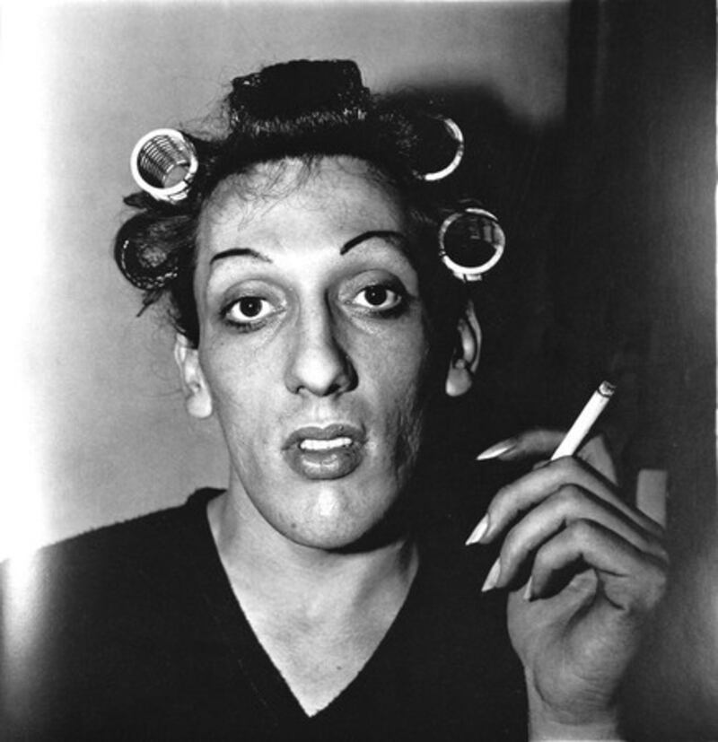 Young Man in Curlers