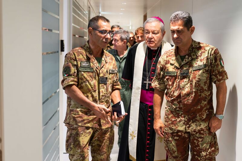 Visita di Monsignor Marcianò al personale militare e civile del Covi 7