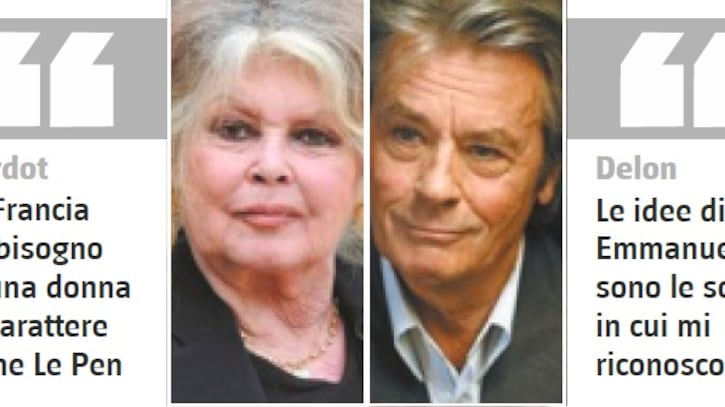 Lo show elettorale dei vip: "BB" schierata con Marine, Alain Delon benedice Fillon