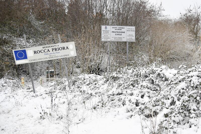 Neve e gelo sui Castelli romani 10