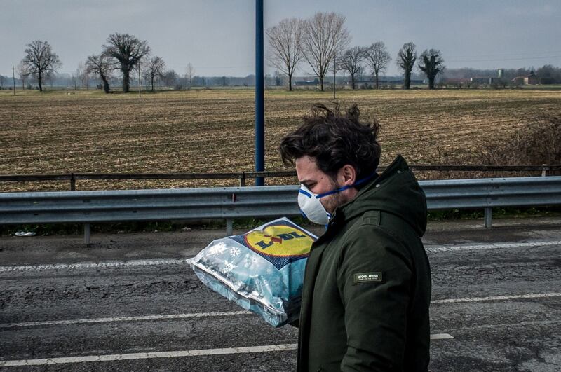Emergenza coronavirus, scambio di beni al checkpoint di Codogno 1
