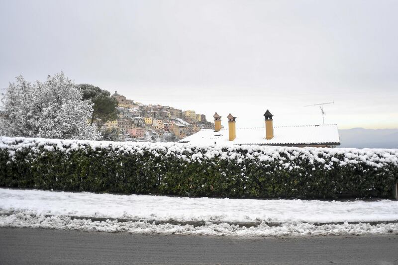 Neve e gelo sui Castelli romani 1