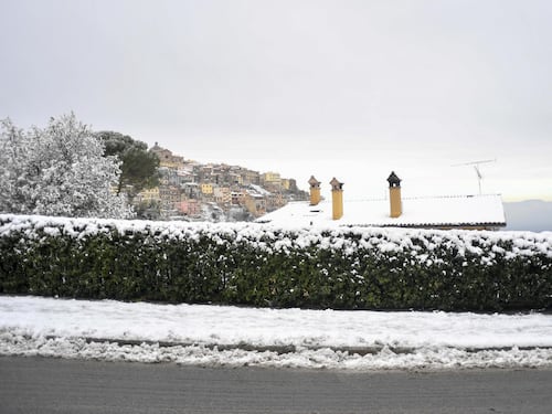 Neve e gelo sui Castelli romani