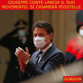 Ecco la satira del giorno. Giuseppe Conte lancia il suo movimento 1