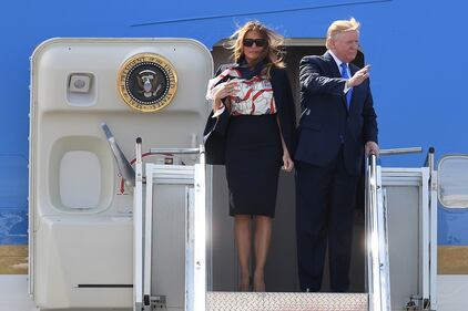 Il Presidente Trump e la First Lady arrivano in Inghilterra per gli incontri ufficiali 4