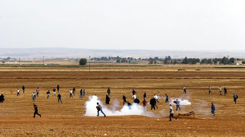 Protesta curda vicino a Sanliurfa 15