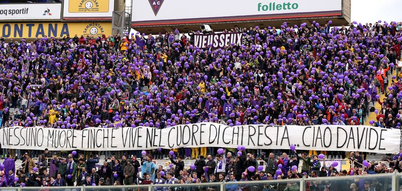 L'omaggio della Fiorentina a Davide Astori 1