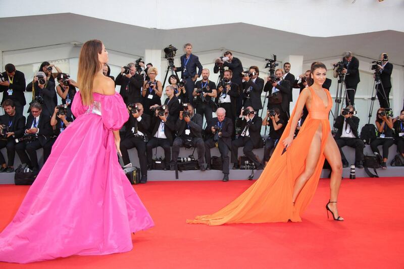 Dayane Mello e Giulia Salemi, spacco profondo a Venezia 60