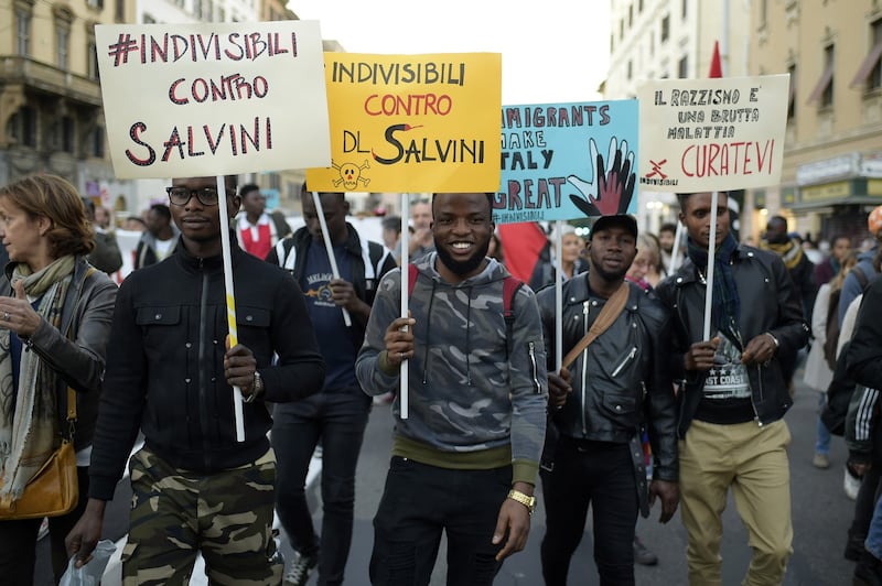 Manifestazione contro Salvini
