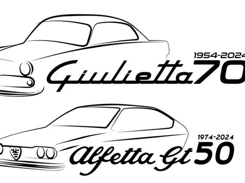 Alfa Romeo celebra gli anniversari di Alfetta GT e Giulietta con due loghi evocativi