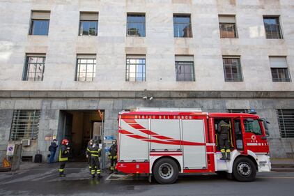Milano. Incendio al Palazzo di Giustizia 9