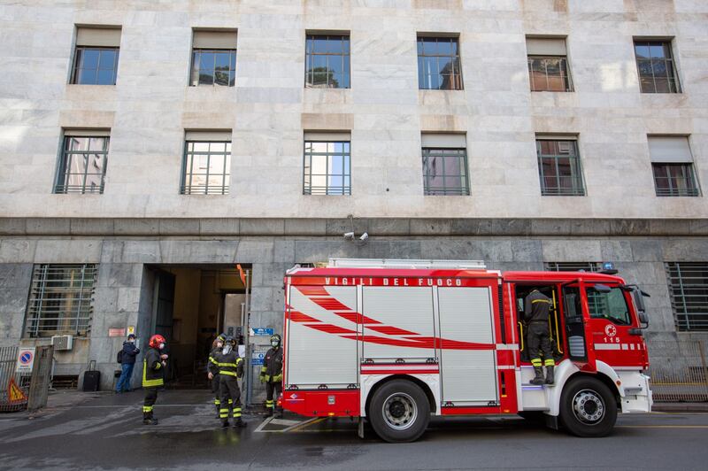 Milano. Incendio al Palazzo di Giustizia 9