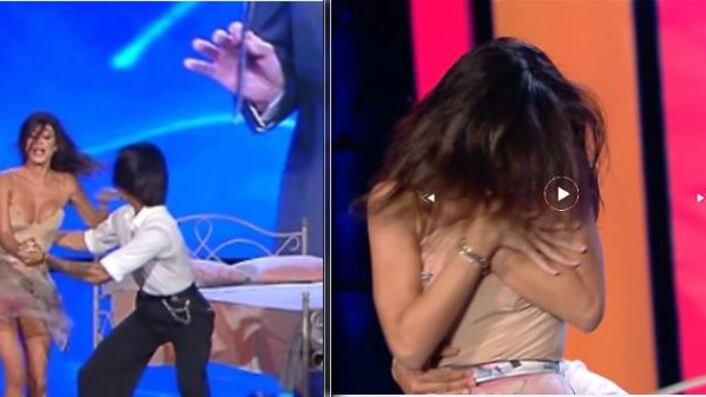 Tu si que vales, l'incidente è hot: Belen Rodriguez "esce di seno"