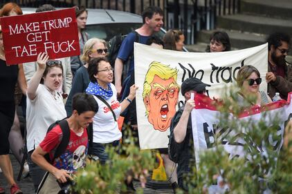 Scozia, manifestazione contro Trump 14