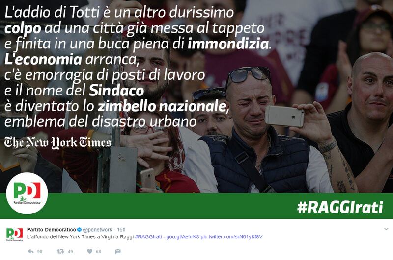 Per il Pd Matteo Renzi è come Francesco Totti 3
