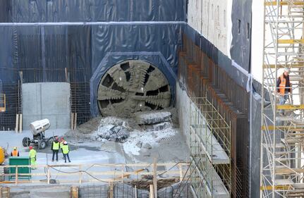 Milano, lo scavo della metro blu 1