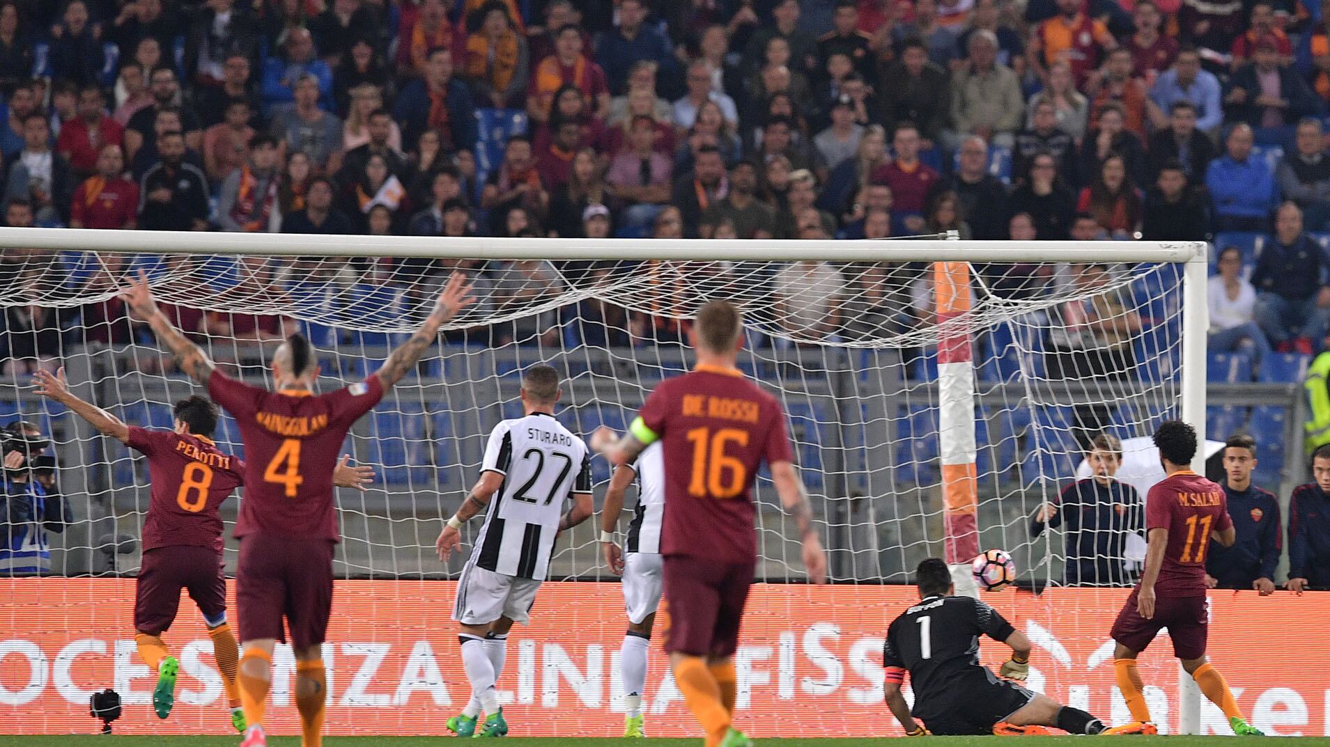 La Roma congela la festa della Juve