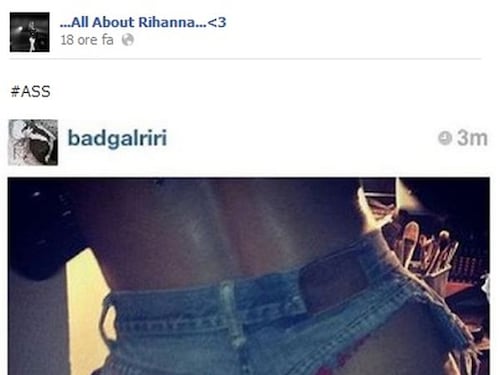 Rihanna mette in mostra il lato b e non solo...