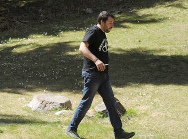 Matteo Salvini in montagna con i figli 11