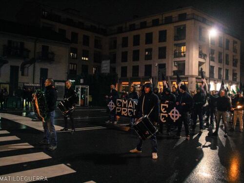 Il corteo a Pavia per Emanuele Zilli