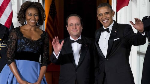 L'abito di Michelle Obama per la visita di Hollande 2