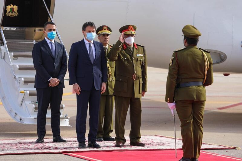Conte e Di Maio in Libia 4