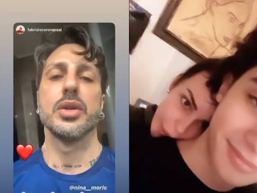 Nina Moric e Fabrizio Corona, messaggi d'affetto sui social: "Sei il nostro eroe"
