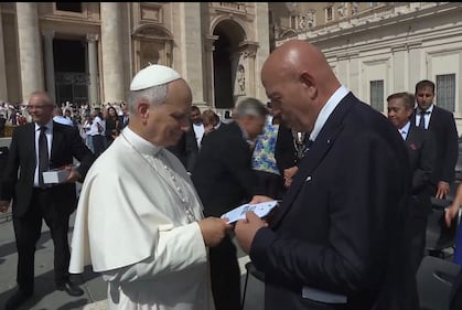 Rizzo con Papa Leone