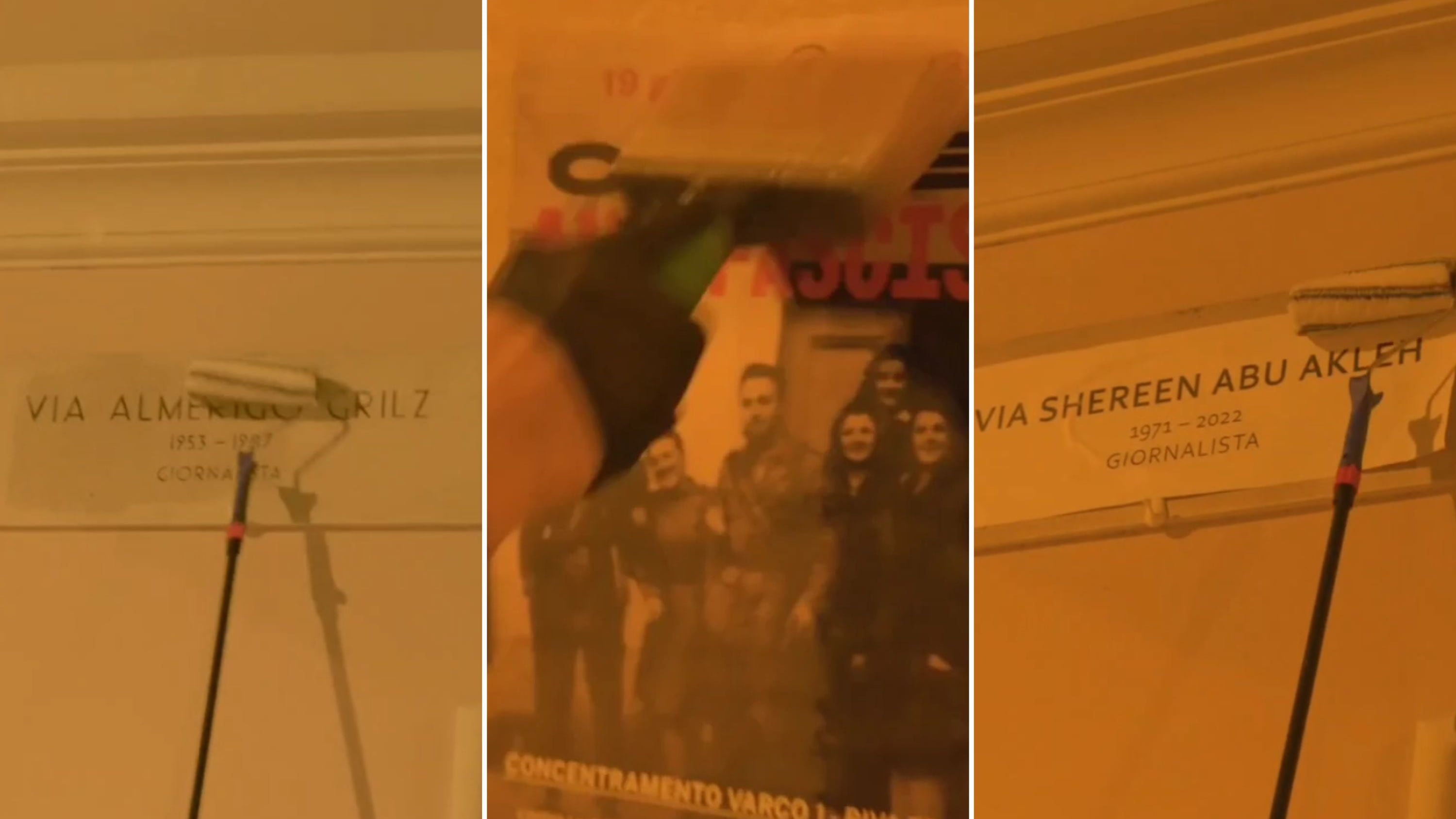 Targa Almerigo Grilz vandalizzazione