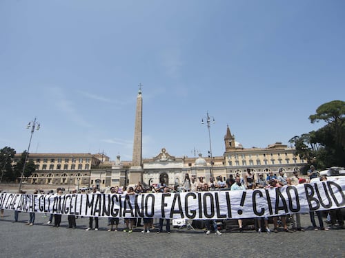Fan e vip insieme per salutare il 'Gigante Bud'