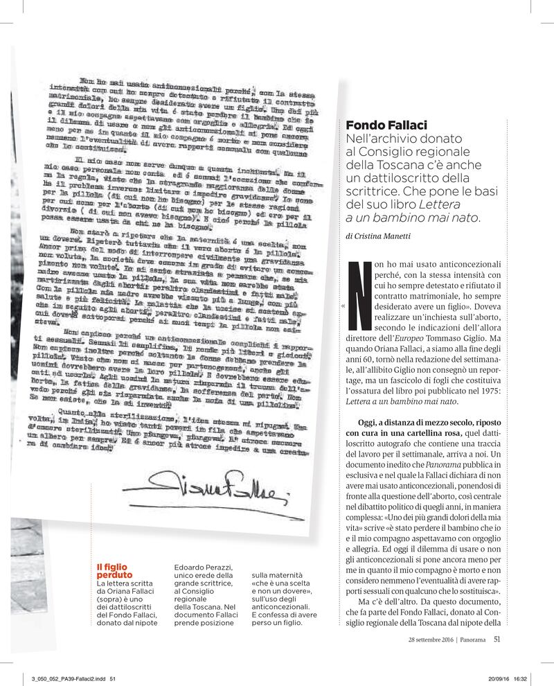 Lettera Fallaci