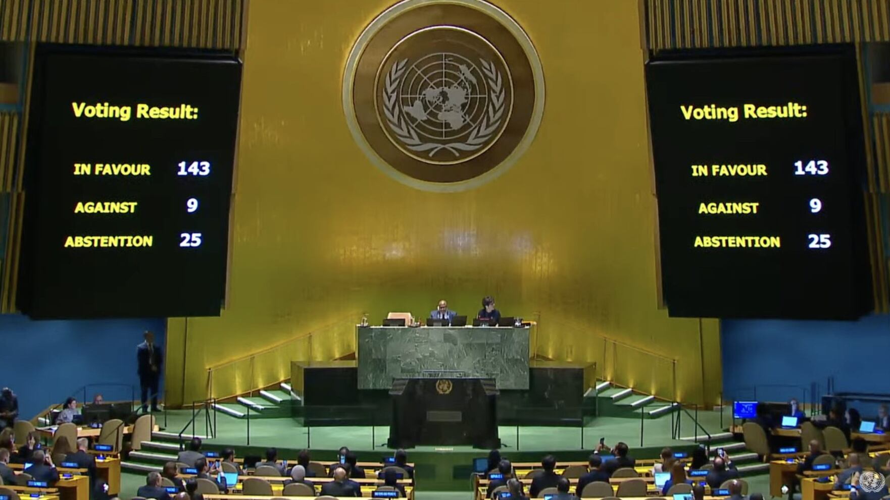 Onu, primo sì all’adesione della Palestina. L’ambasciatore di Israele straccia la carta delle Nazioni Unite