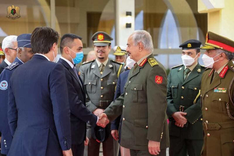 Conte e Di Maio in Libia 2