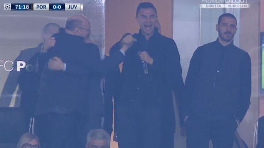 Bonucci e la sua "partita" in tribuna