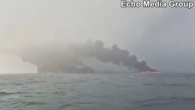 Collisione fra petroliera e cargo nel Mare del Nord: fuoco a bordo