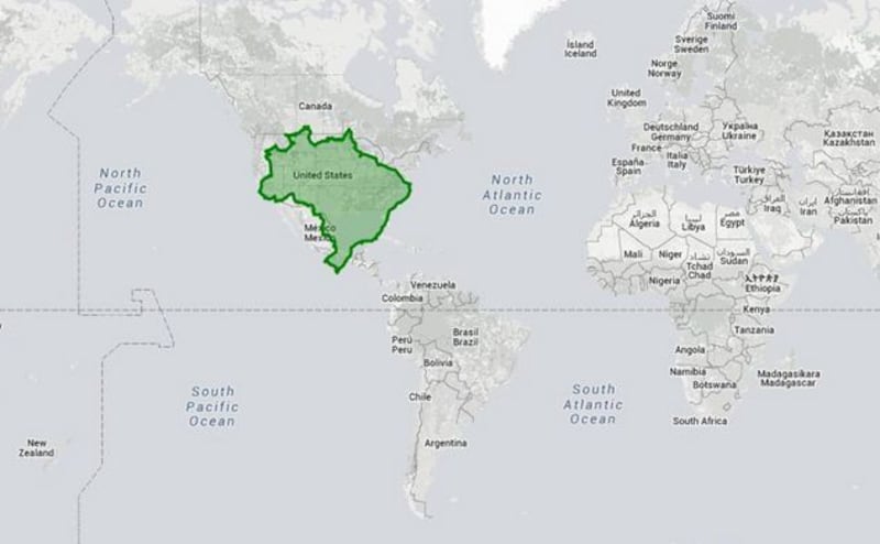 Il mondo a grandezza reale:così cambiano le proporzioni degli Stati 8