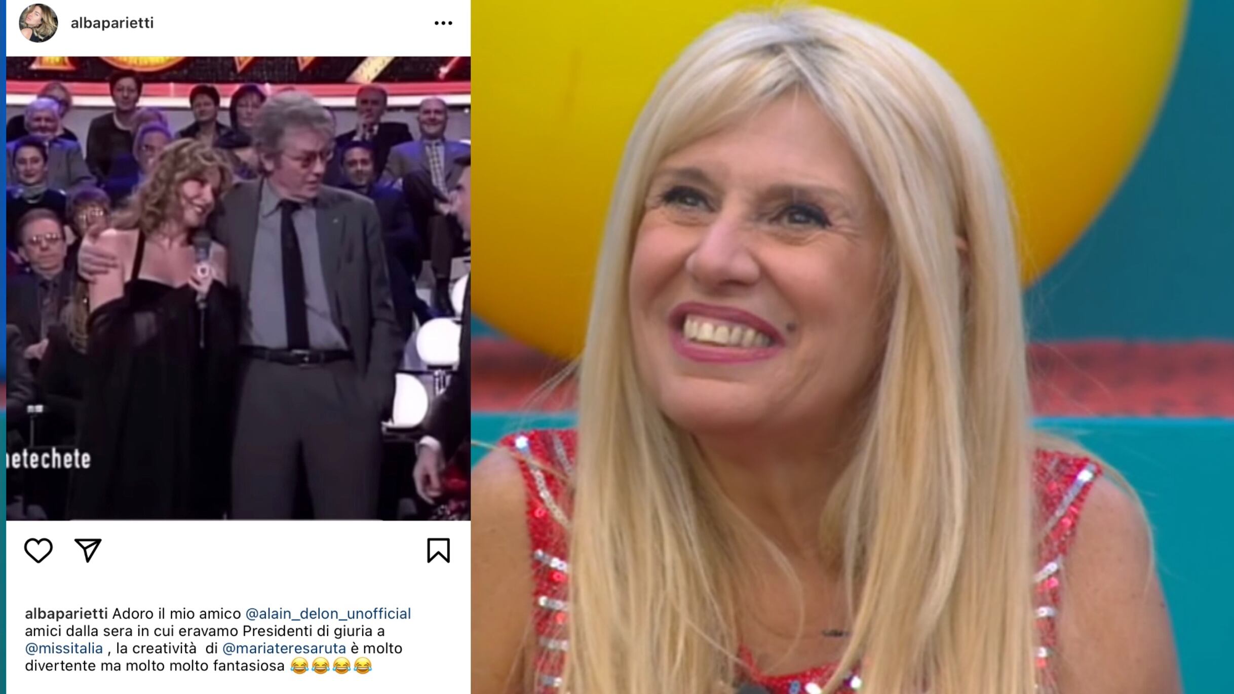 Gf Vip, Ruta a cena con Alain Delon ma spunta il retroscena: "Lei si sedette al mio posto"