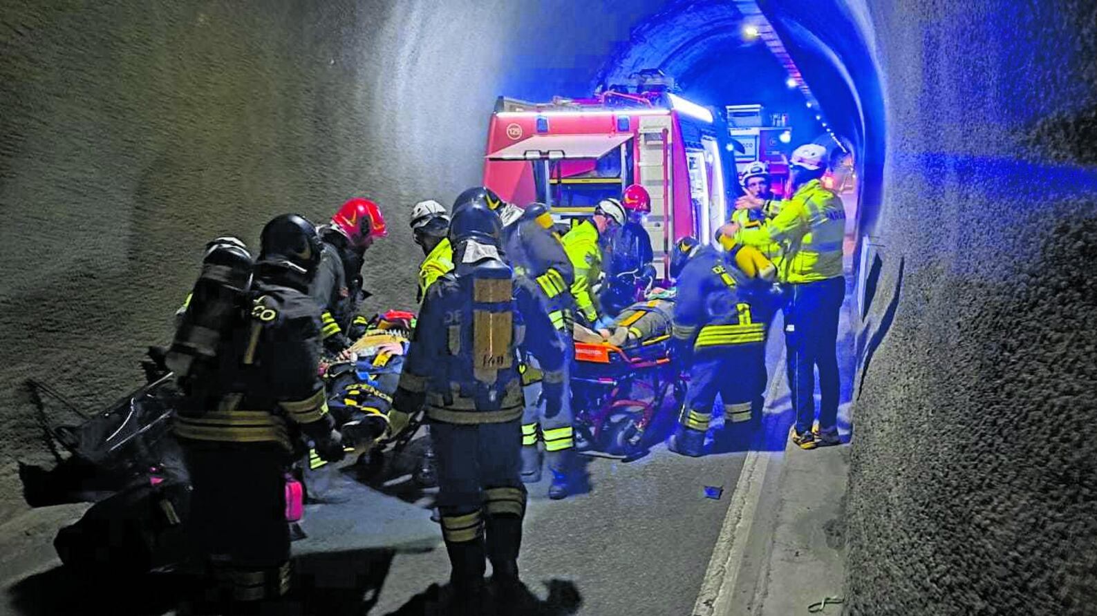 Incidente simulato nel tunnel per Livigno. Areu Lombardia si testa in vista dei Giochi