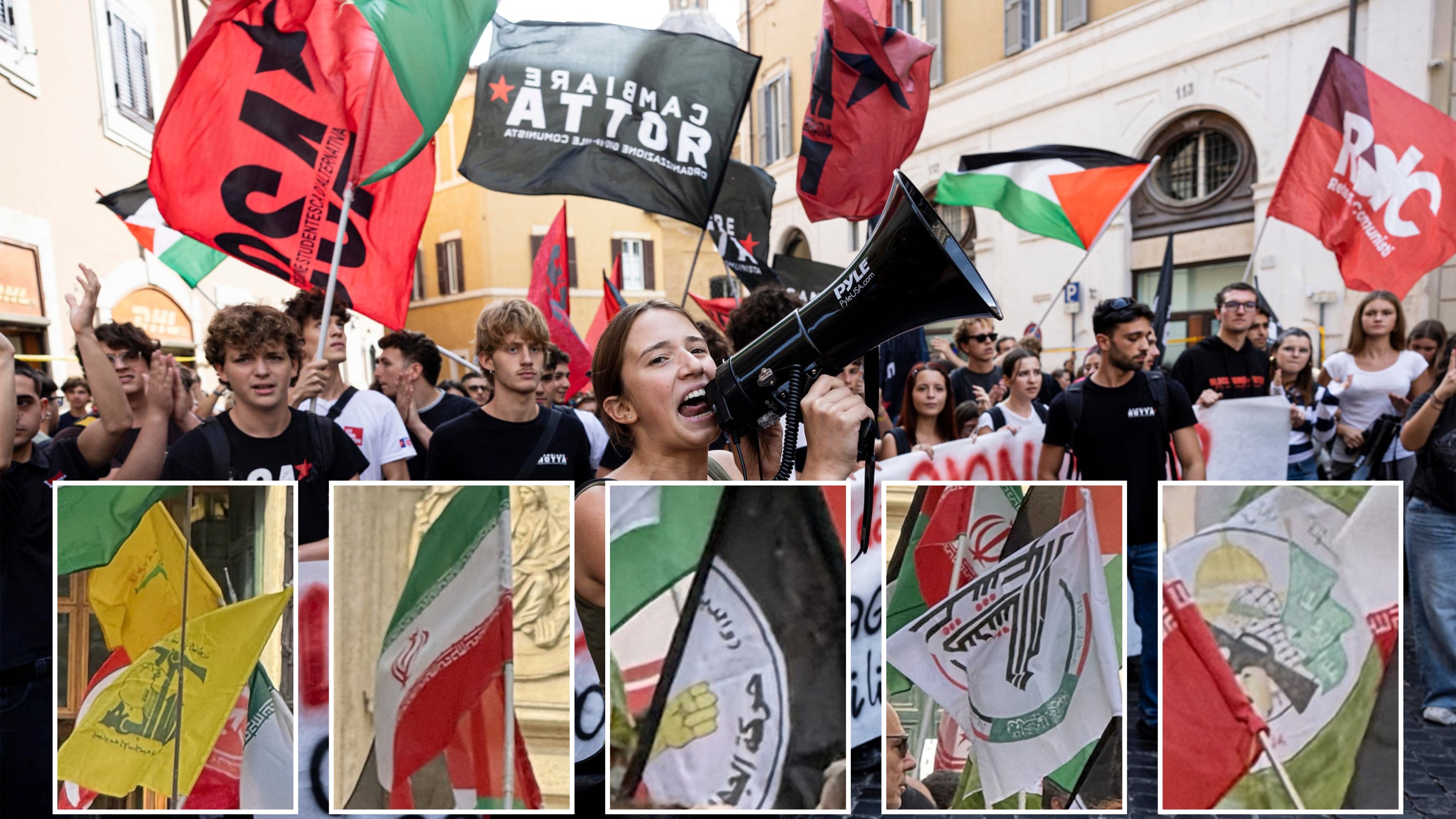 bandiere hamas montecitorio