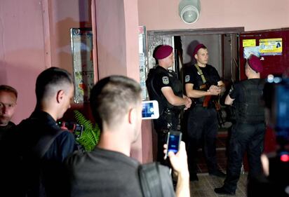 Il luogo del'uccisione del giornalista Arkadi Babchenko